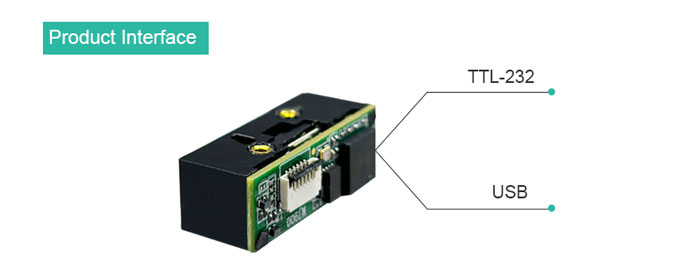 LV2097 Módulo de Escáner de Código de Barras 2D para PDA con Interfaz TTL232